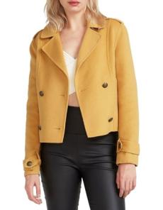 Myer - Better Off Military Peacoat in Yellow