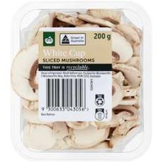 Woolworths - Woolworths White Cup Sliced Mushroom Punnet 200g