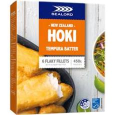 Woolworths - Sealord Hoki Fillets Tempura Battered 450g