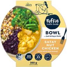 Woolworths - Ruffie Rustic Foods Satay Nut Chicken With Wild Rice Blend 350g