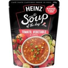Woolworths - Heinz Soup Of The Day Tomato, Vegetable & Lentil Soup Pouch 430g