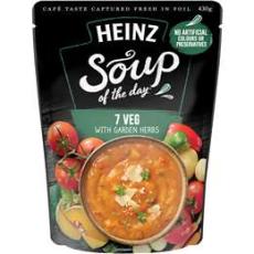 Woolworths - Heinz Soup Of The Day 7 Veg With Garden Herbs Soup Pouch 430g