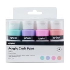 Kmart - 4 Pack Acrylic Craft Paints - Bright