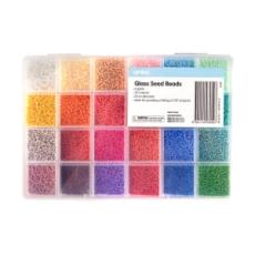 Kmart - Glass Seed Beads - Brights