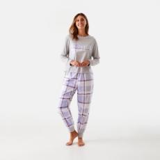 Kmart - Long Sleeve T-shirt and Cuffed Flannelette Pants Pyjama Set