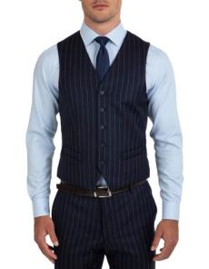 Myer - Slim Fit Mighty Slub Stripe Wool Vest FGK643