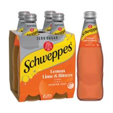 Coles - Zero Sugar Lemon Lime Bitters Soft Drink Classic Mixers Multipack Bottles 300mL x 4 Pack