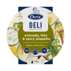 Coles - Deli Dip Avocado Feta & Jalapeno